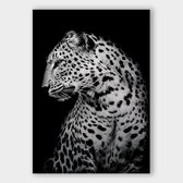 Poster Dark Leopard - Papier - Meerdere Afmetingen & Prijzen | Wanddecoratie - Interieur - Art - Wonen - Schilderij - Kunst