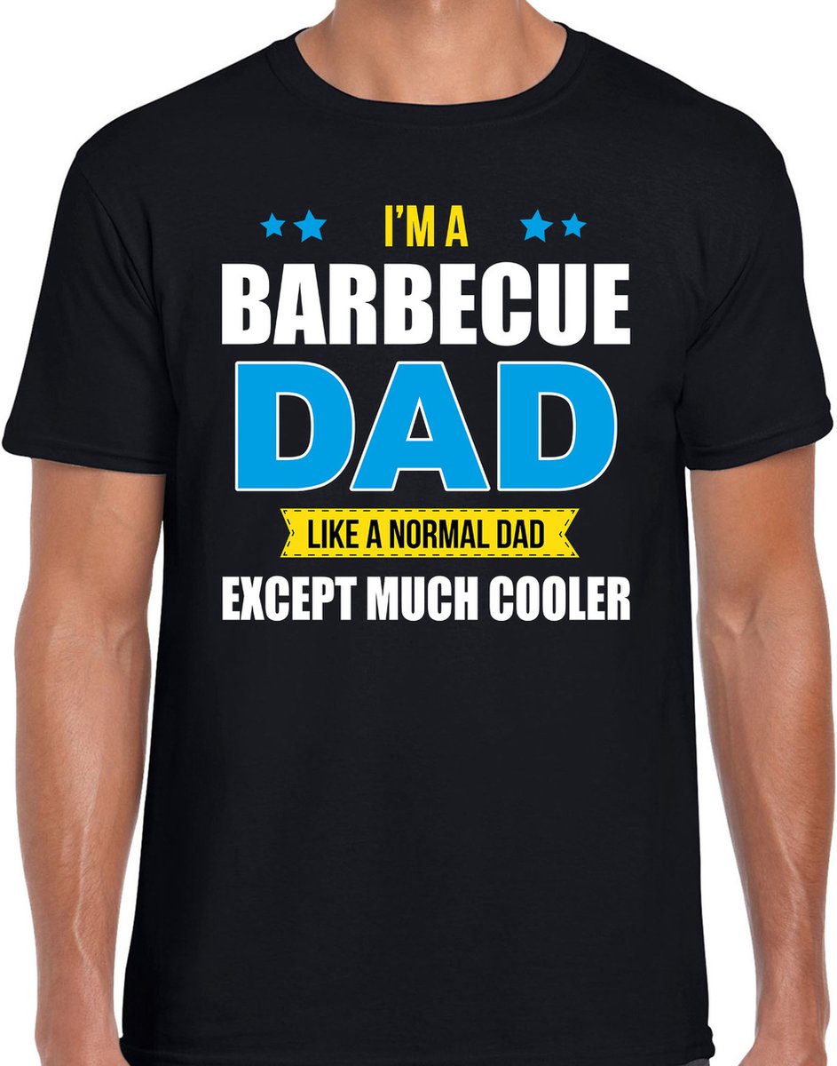 Barbecue dad like normal except cooler cadeau t-shirt zwart - heren - hobby / vaderdag / cadeau shirts XL