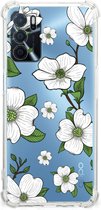 Silicone Back Case OPPO A54s | A16 | A16s Telefoonhoesje  met doorzichtige rand Dogwood Flowers