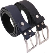 Safekeepers Sleuf Perfo Broekriem - 2 Stuks - Zwart en Blauw