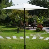 NOVONOVA Tuinparasol 1.6m - Aluminium structuur, waterdicht Polyester doek 180gr, UV50+-4 stalen walvissen