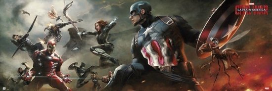 Grupo Erik Marvel Captain America Civil War  Poster - 158x53cm