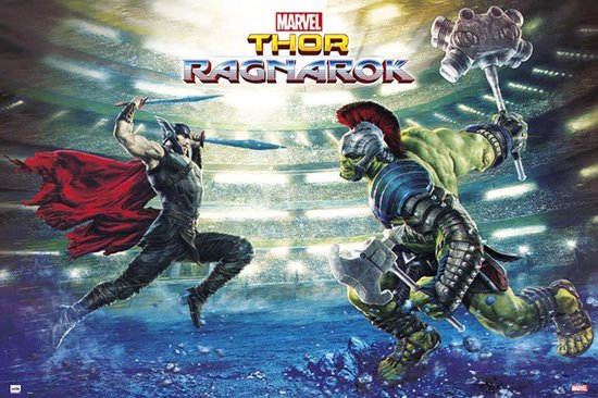 Grupo Erik Marvel Thor Ragnarok Battle  Poster - 91,5x61cm