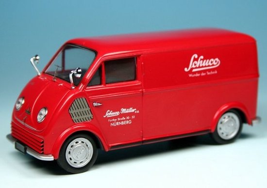 Modèle Réduit Schuco 1/43 - DKW Schnellaster Plateau Bâché Rouge - Occasion