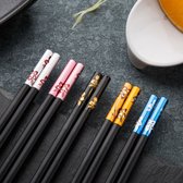 Luxe Aziatische Eetstokjes - 5 paar - Luxe Giftset - Luxe bestek - Chopsticks - Sushi stokjes - Chopstick set - Eetstokjes zwart