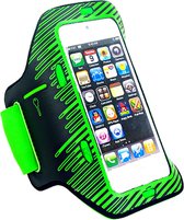 Apple iPhone 5/5s/SE Hoesje - Mobigear - LED Serie - Neopreen Sportarmband - Groen - Hoesje Geschikt Voor Apple iPhone 5/5s/SE