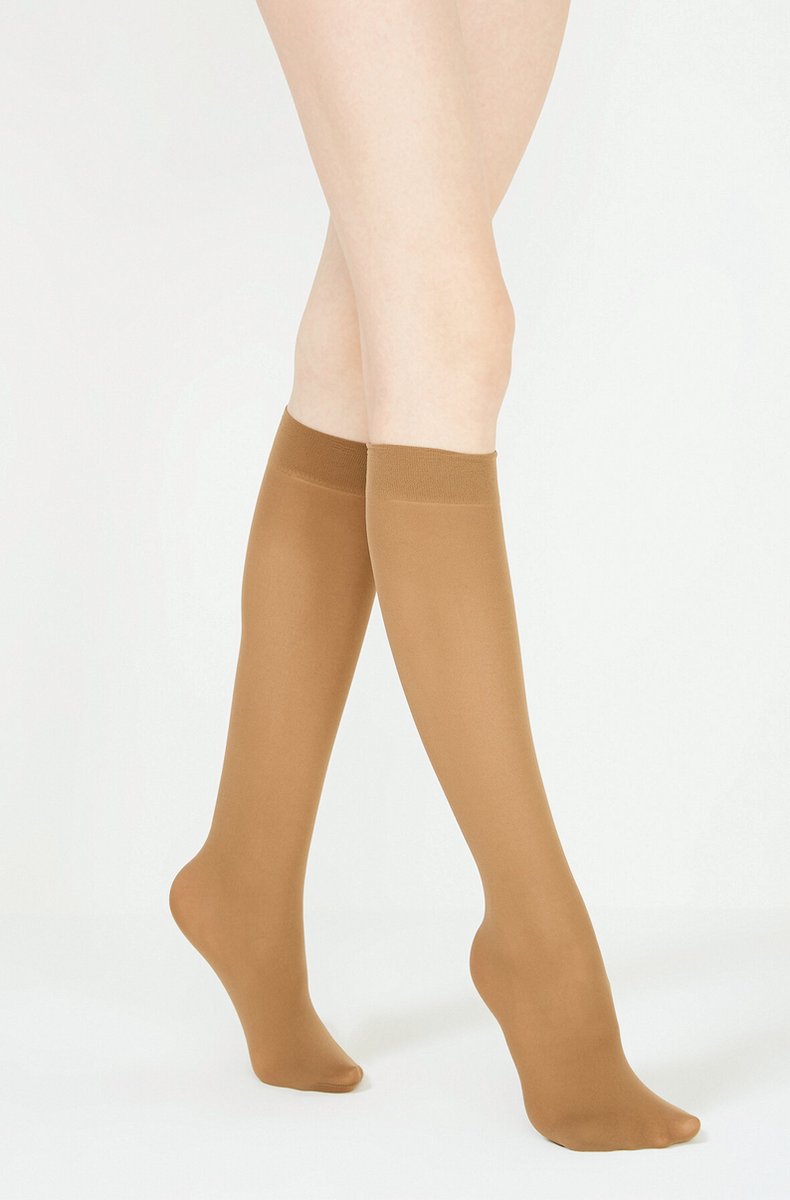 Penti Dames Kniekousen | Pantykousen | Pantykousjes Opaque, matt Micro 40 Denier (pd1007) - BRONS - Maat One size