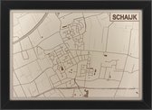 Houten stadskaart van Schaijk