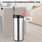 MoreLife Prullenbak met sensor | Automatische Soft Close Deksel | 30 Liter | Hygiënische Vuilnisbak | Soft Close Deksel