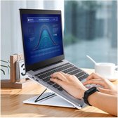 Baseus Laptop Standaard - Laptophouder - Universeel Laptop Verhoger - Laptophouder reizen - Inklapbaar, draagbaar en Verstelbaar - Ergonomisch werken - Zilver - SUDD-2G
