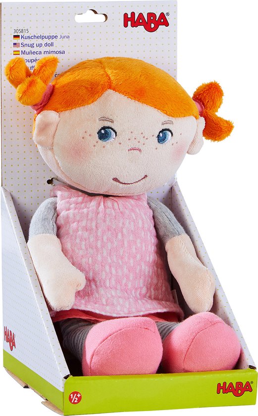 Stoffen knuffelpop Juna (29 cm)