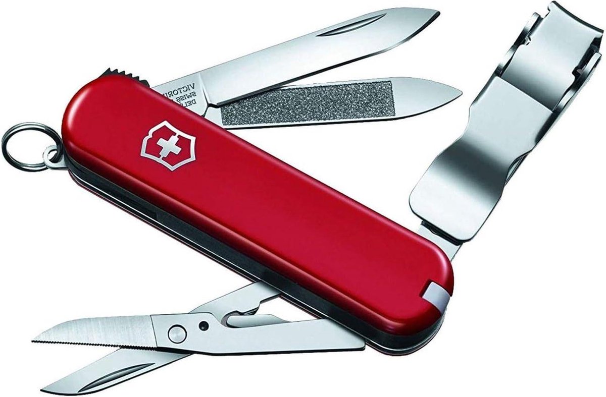Nagelknipser Nail Clip 580 Rot - 8 Funktionen, Schere inklusive