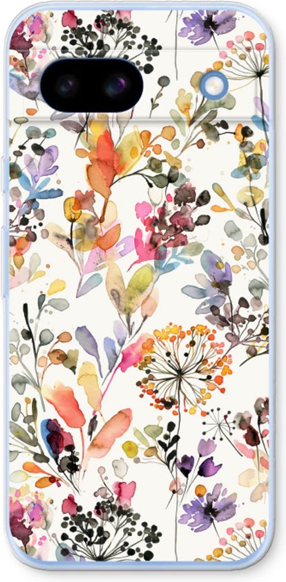 Case Company® - Coque adaptée pour Google Pixel 8a - Herbes sauvages - Coque de téléphone souple - Protection sur tous les côtés et bord de l'écran