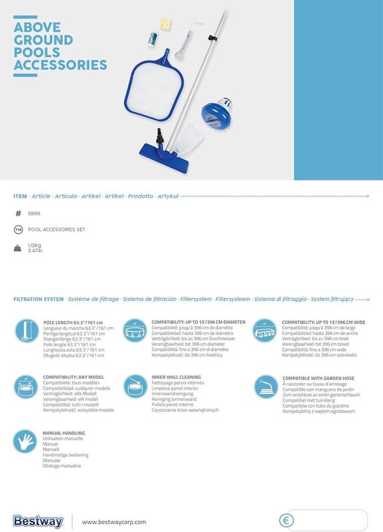 Zwembadverzorging complete set voor zwembaden tot 396 cm - Flowclear — afbeelding 4