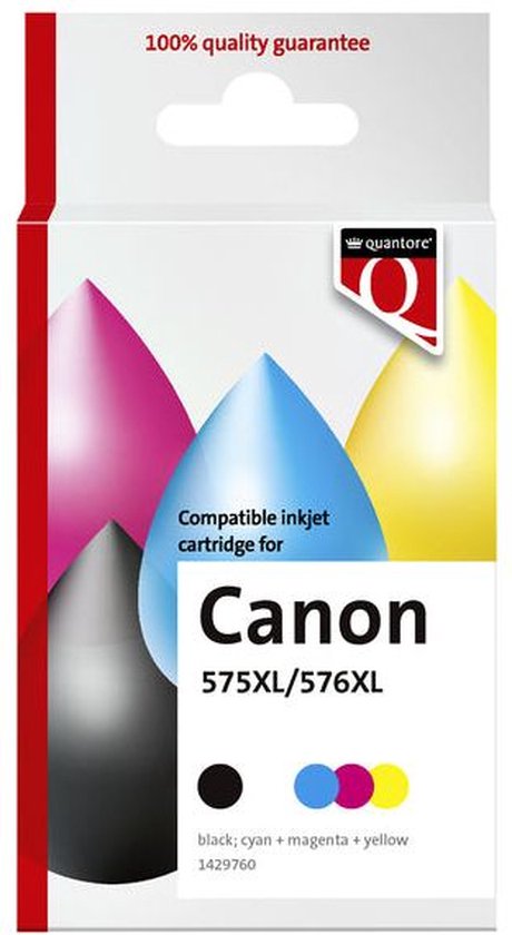 Quantore Inktcartridge quantore canon pg-575xl cl-576xl - 2 stuk