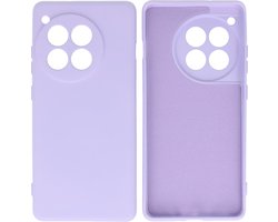Hoesje Geschikt voor OnePlus 12R - Fashion Telefoonhoesje Backcover - Siliconen Hoesje - Paars