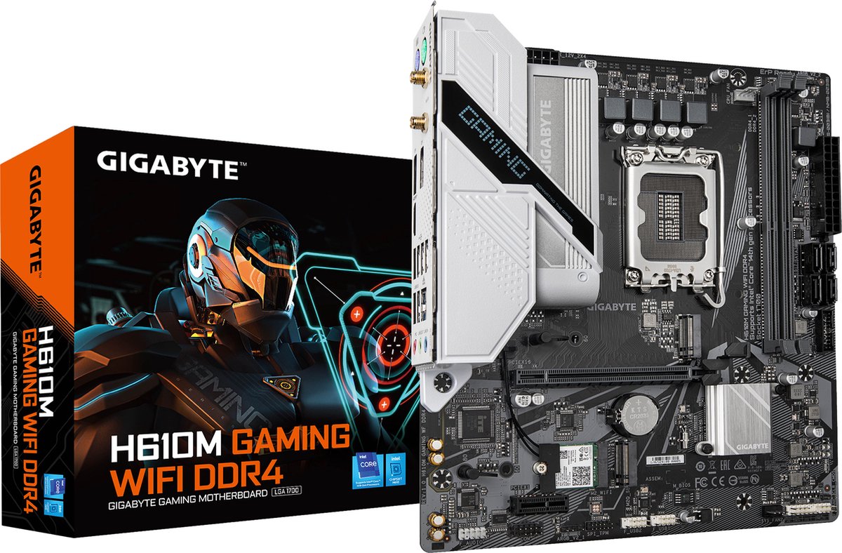 GIGABYTE H610M GAMING WF DDR4 moederbord Intel H610 Express LGA 1700 micro ATX