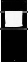 Bol.com Eurom Sani 600 Comfort Infraroodpaneel badkamer 115x46.5cm Wifi 600watt Glas Zwart aanbieding