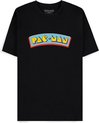 T-shirt noir avec le logo Pac-Man, sur le devant.
