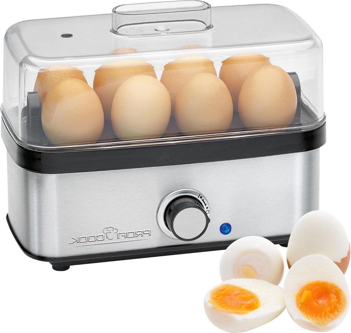 Eierkoker voor maximaal 8 eieren Omelet zakfunctie Controlelampje zoemer eierprikker