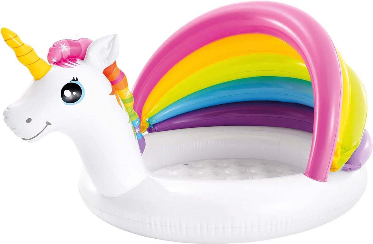 Goedkoopste Eenhoorn Baby Zwembad - Opblaasbaar - 127cm x 102cm x 69cm baby zwembad