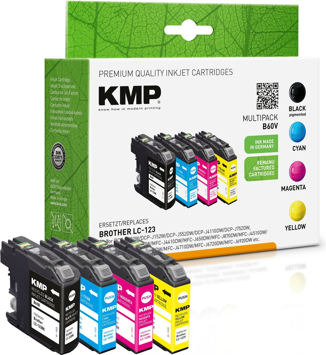 KMP 1525,4005 inktcartridge 4 stuk(s) Compatibel Zwart, Cyaan, Magenta, Geel