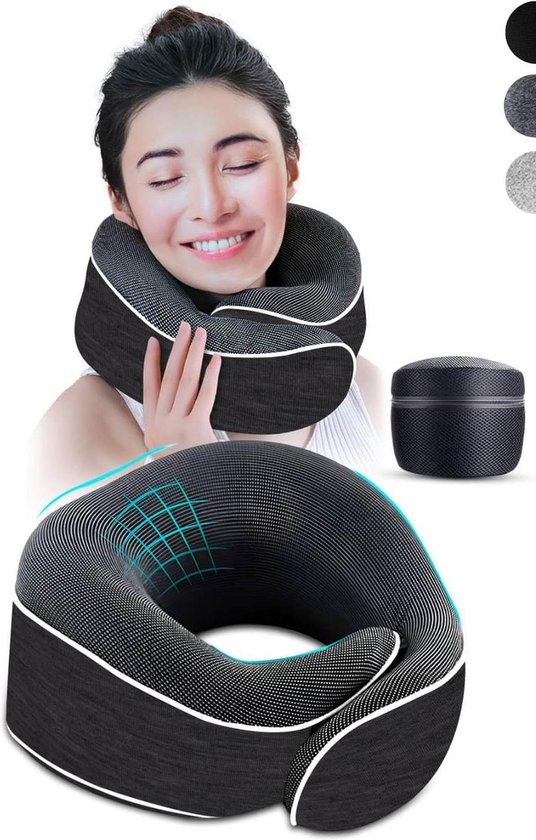 Ergonomisch traagschuim nekkussen met wasbare overtrek voor rug- zij