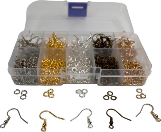 UNICRAFTALE - 120 aretes de acero inoxidable con 4 estilos de 4 estilos