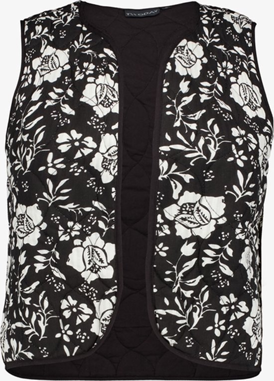 Foto: Twoday dames gilet met bloemenprint zwart maat s