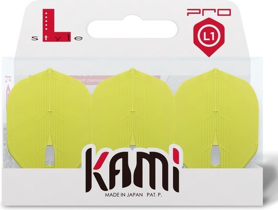L-Style Champagne Kami L1 Pro Standard Neon Yellow - Dart Flights van L-Style — afbeelding 3