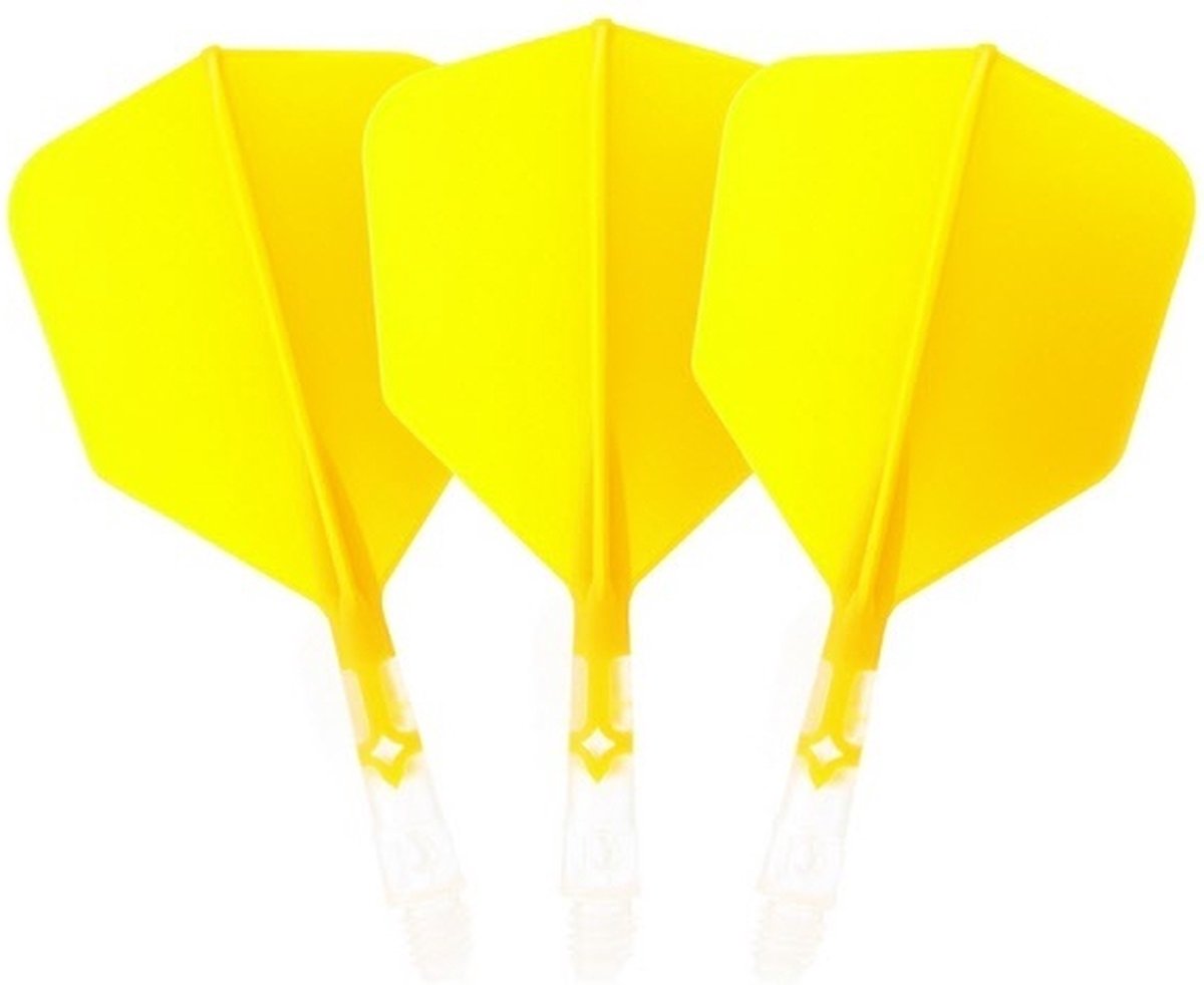 Cuesoul - ROST T19 Integrated Dart Flights - Big Wing - Yellow Clear L