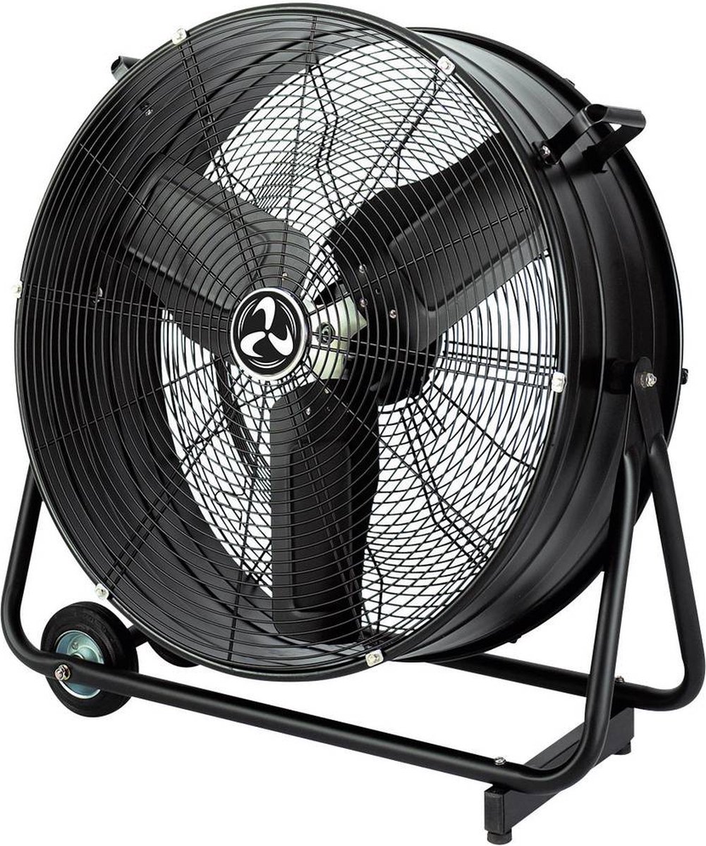 CasaFan DF800 Eco IP54 SL Vloerventilator 123 W (Ø x h) 88 cm x 92 cm Zwart (mat) Zwenkbaar