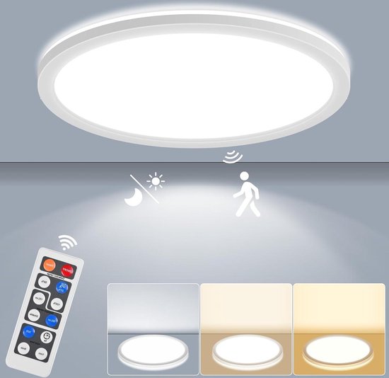 LED Buiten plafondlamp met sensor LUMO LED/12W/230V 4000K IP44