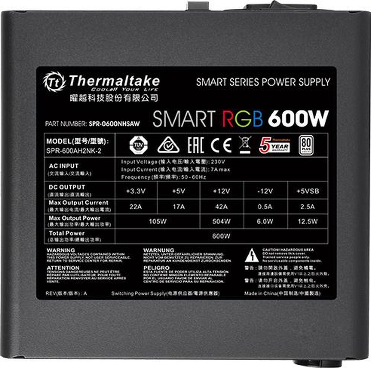 Power Supply Thermaltake Smart Rgb voeding - afbeelding 4