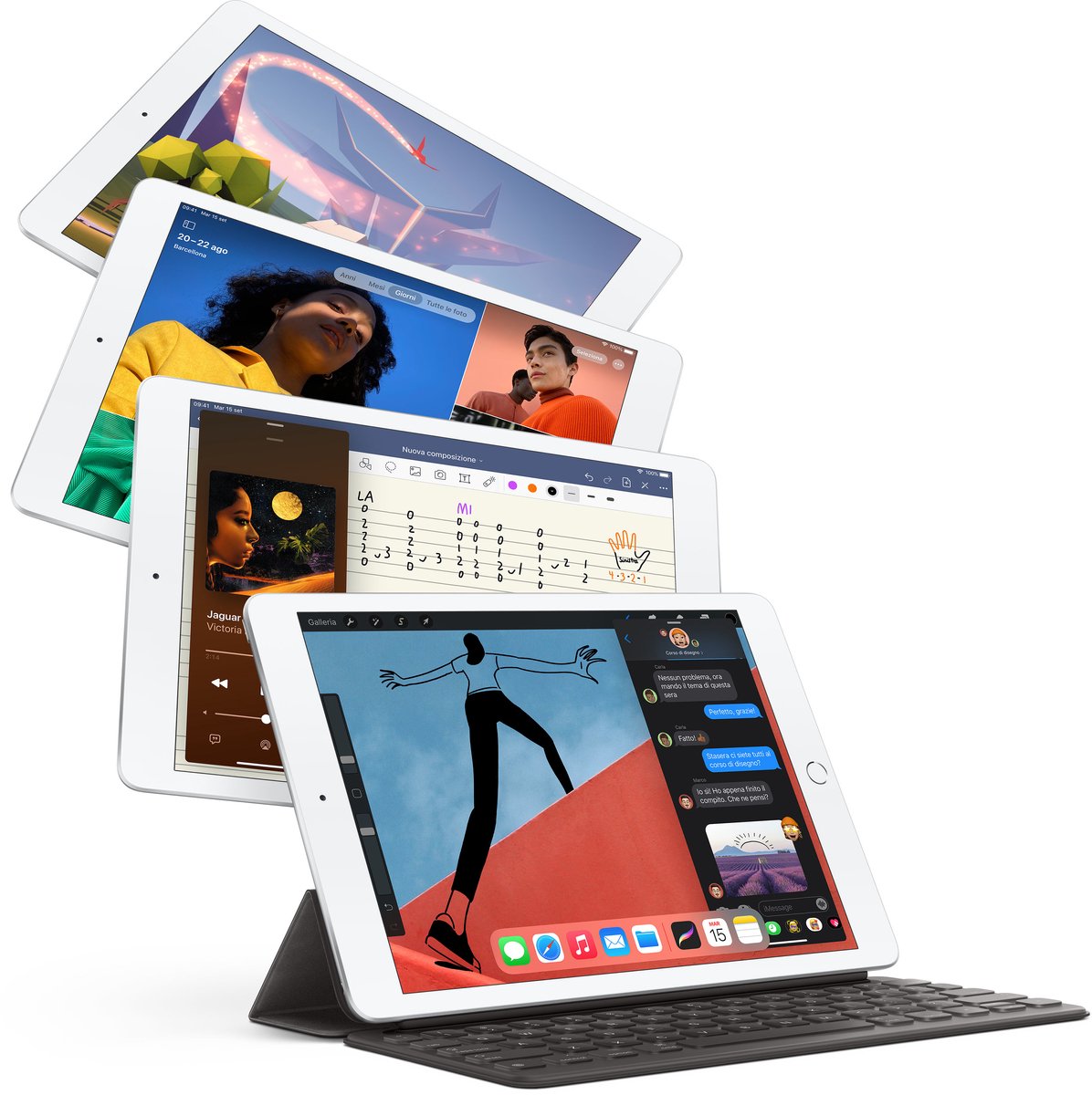 Apple iPad 10.2 inch 32GB goud Wi-Fi 3GB RAM A12 Bionic chip Apple Pencil Smart Keyboard - Afbeelding 4
