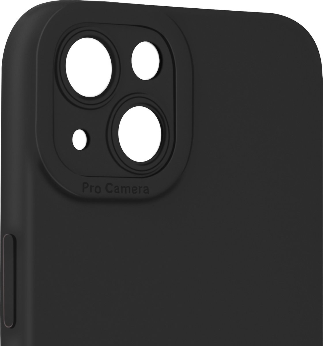 Avizar Hoes Geschikt voor iPhone 13 Mat Beschermde Camera, Zwart