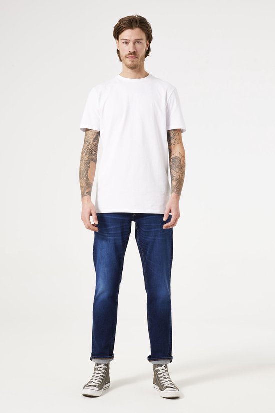 GARCIA Russo Heren Tapered Fit Jeans Blauw
