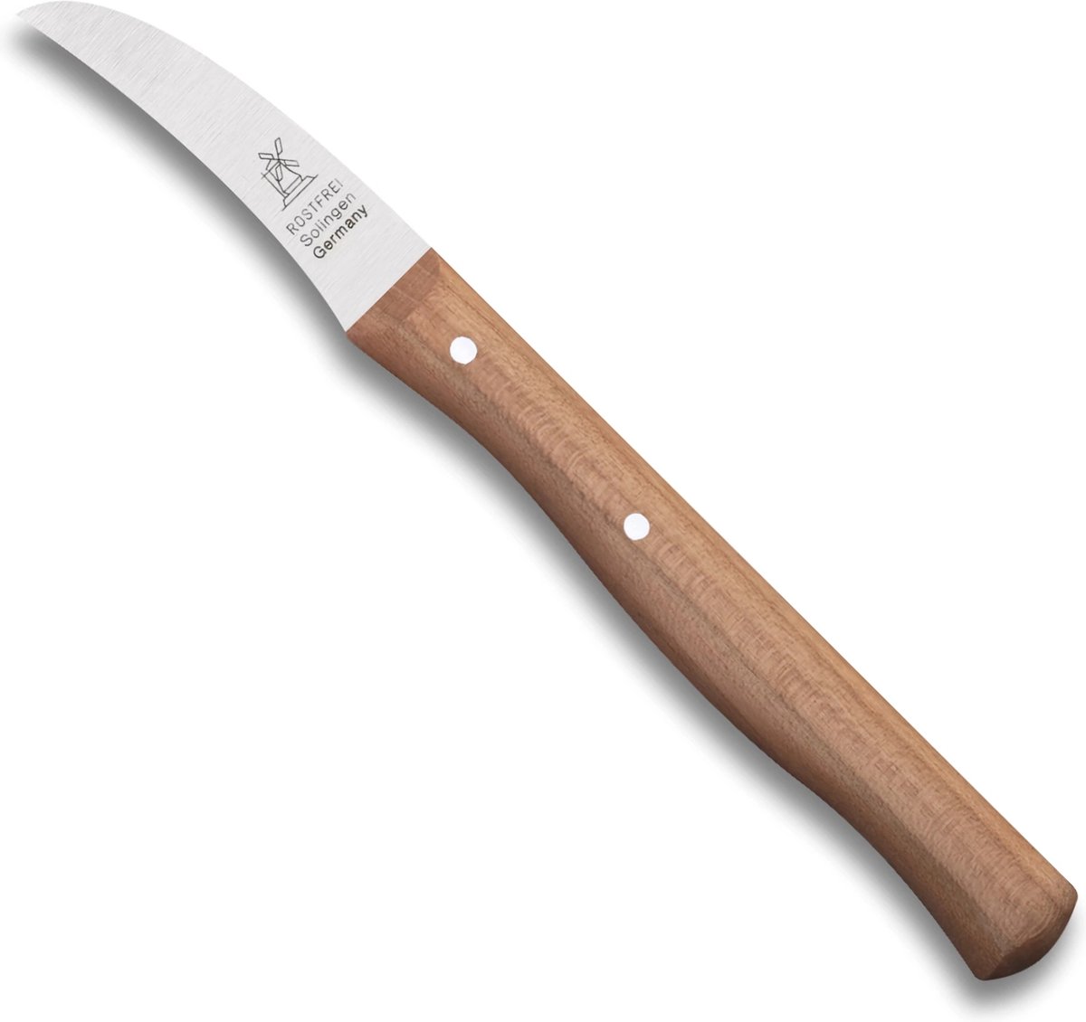 Robert Herder Molenmes – Schilmesje – Tourneermesje – RVS – Krom – Lemmet 60 mm – Heft Kersenhout