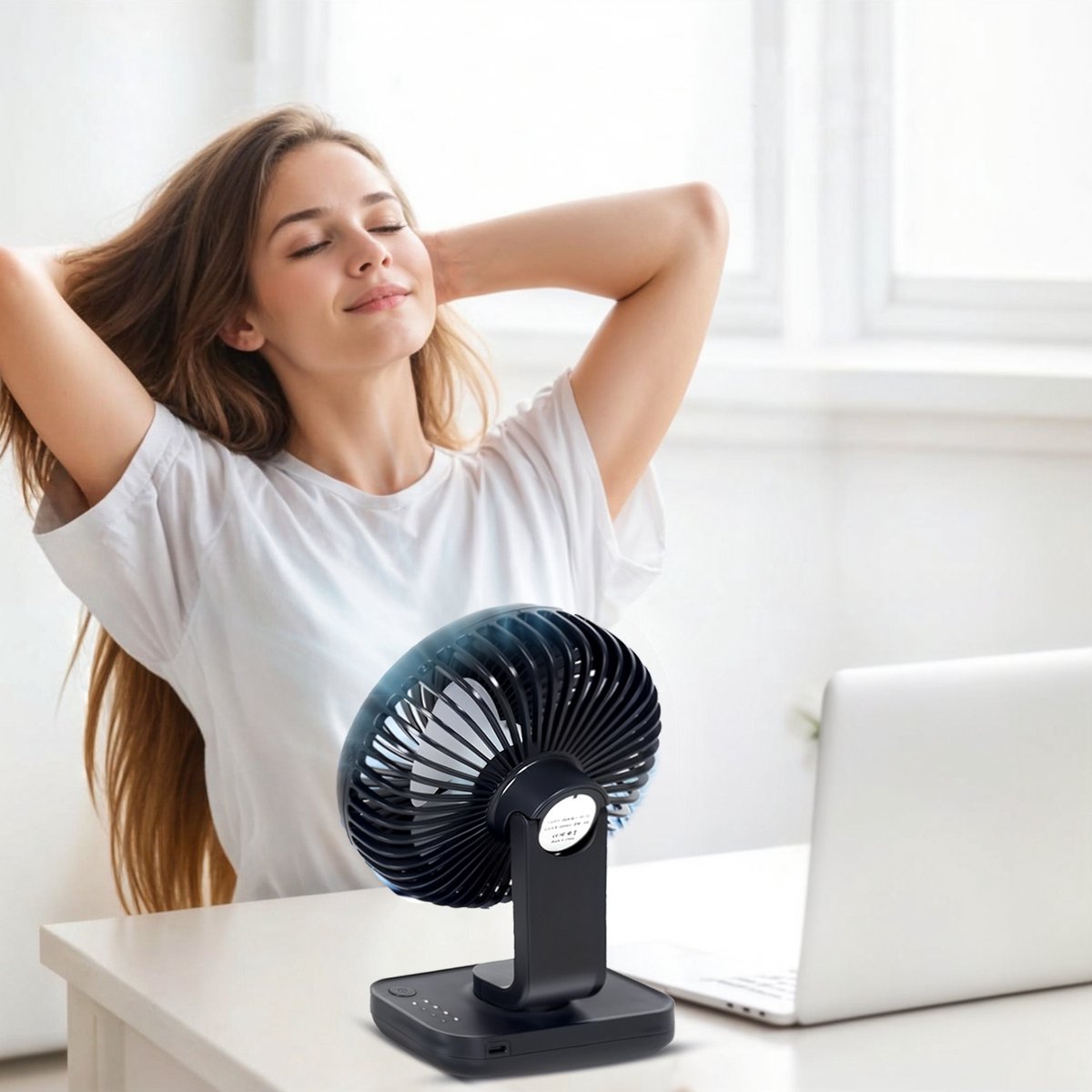 LECTRIK Draadloze Tafelventilator 5000mAh USB-C thumbnail 6