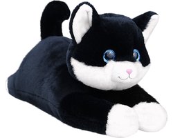 Kat Rubby - Knuffelpoes - Kat Knuffel - Poes Kussen - Zacht Speelgoed - Kawaii - 40 cm, Zwart