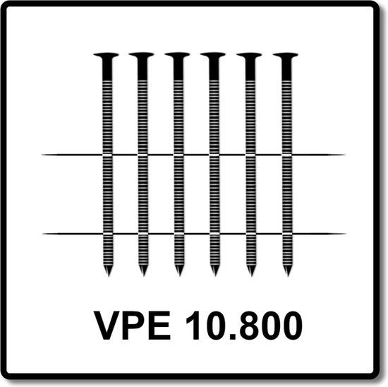 Prebena CNW25/45BKRI Clous à rouleaux vierges avec tige annulaire - 10800 pièces