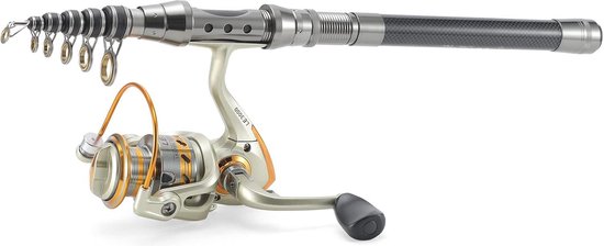 Volledige kit telescopische hengel en reel combo - spinning visserij set met 100 m vislijn - haken jig head visaas - vissen draagtas hoes (21 m) van Magreel — afbeelding 5