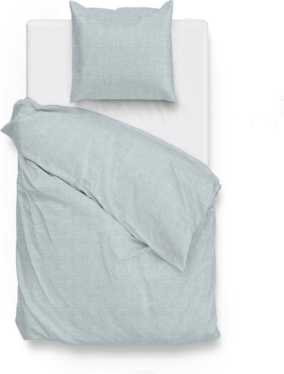 ZoHome Lino Dekbedovertrek - Eenpersoons - 140x200/220 cm - Mint Green