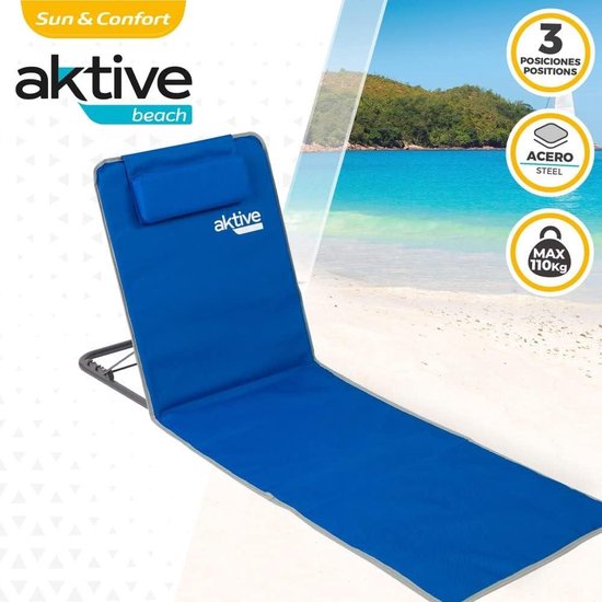Tapis de plage Cellorigo avec dossier lot de 2 gris foncé