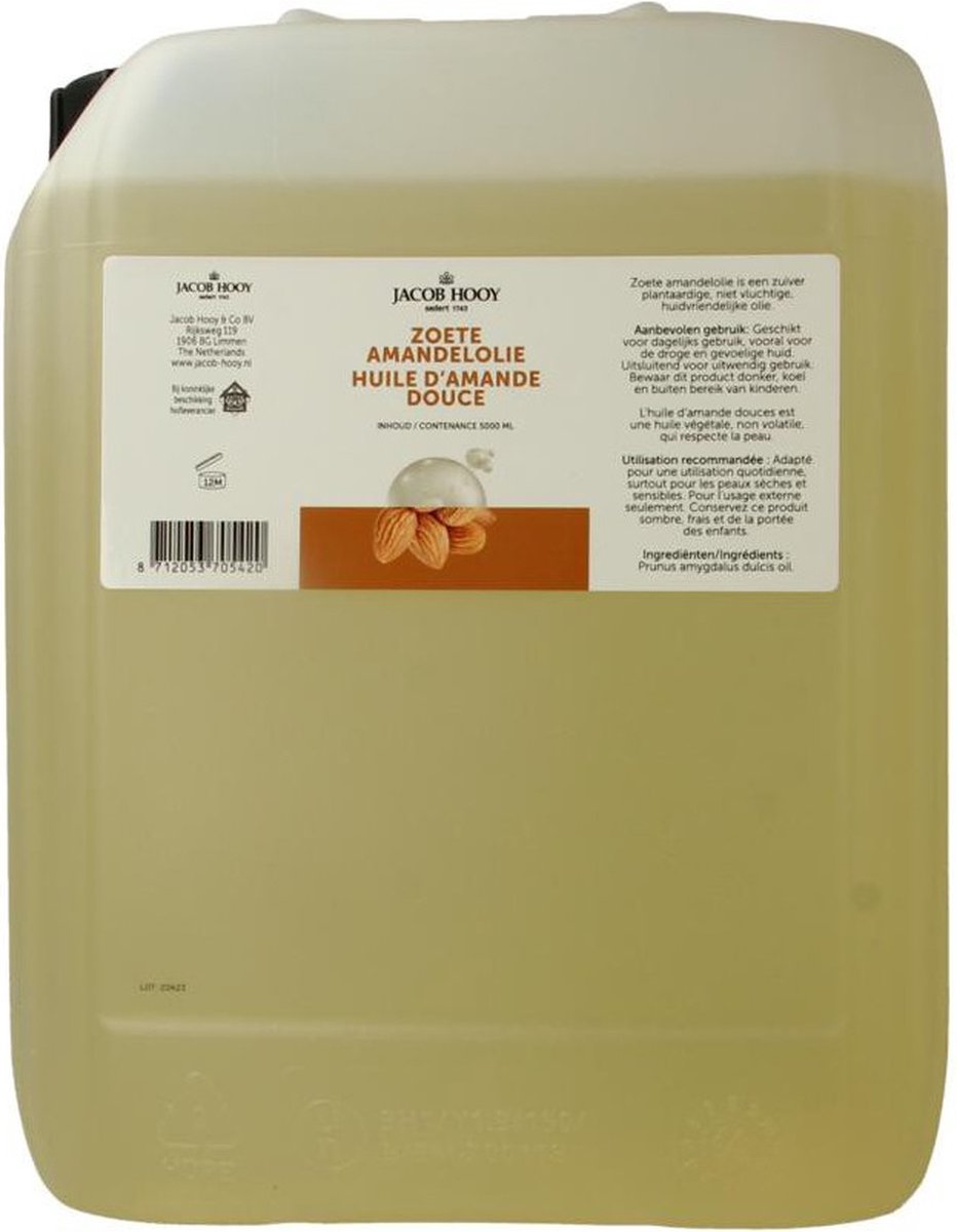 Goedkoopste Jacob Hooy Amandelolie zoet 5 liter