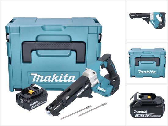 Makita DFR 551 F1J accu-magazijnschroevendraaier 18 V 25 - 55 mm borstelloos + 1x accu 3.0 Ah + Makpac - zonder lader