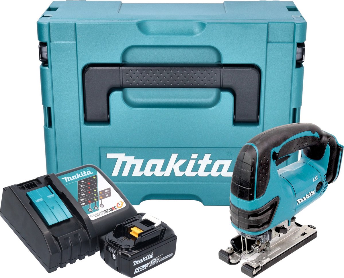 Makita DJV 180 RT1XJ accu decoupeerzaag 18 V 135 mm + 1x accu 5,0 Ah + oplader + Makpac