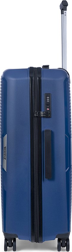 TravelZ Swinger Grote reiskoffer 78cm - Sterke Lichtgewicht Trolley 105 ltr met TSA-slot - Blauw