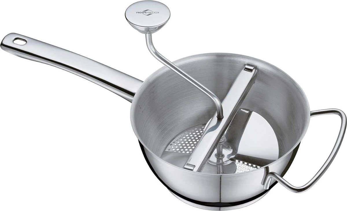 Primus passeerapparaat ø 20 cm roestvrij staal - vaatwasmachinebestendig - incl. 3 schijven voor tomatenpuree aardappelpuree - Küchenprofi