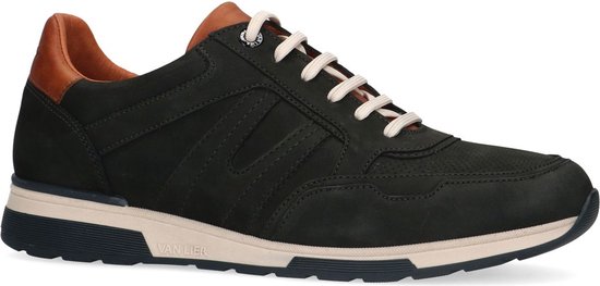 Van Lier - Heren - Donkergrijze suède sneakers - Maat 44 | bol